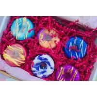 6 Handmade Donut-Shaped Bath Bomb Gift Set - Heavenly Bubbles