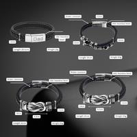 Dad Bracelet Leather Engraved Love My Dad For Birthday Message