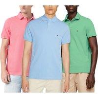 Tommy Hilfiger Men'S Classic Stretch Polo Shirt - Breathable Cotton, Versatile Smart-Casual Style, 6 Sizes, 17 Colours
