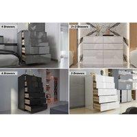 High Gloss Handle-Less Chest Drawers 3/4/5/3+3 In 3 Colors