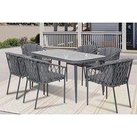 Sweenie 7-Piece Rustic Outdoor Furniture Set - Weather-Resistant & Durable