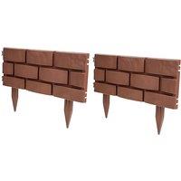 Plastic Plug-In Garden Fence Border Edging - 3 Pack Options