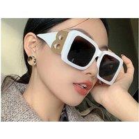 Oversized Retro Burberry Square Inspired Sunglasses