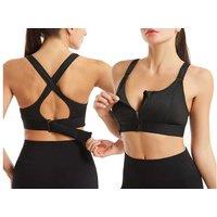 Adjustable Supportive Sports Bra With Front Zipper For Women
