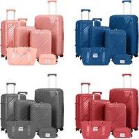Price Drop! Durable 14 Piece Hard Shell Luggage Set With Handbags & Packing Cubes