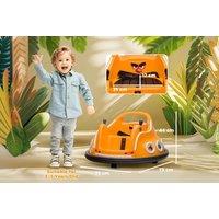 12V Kids' Angry Bird Licensed Orange Bumper Car W/ Joysticks