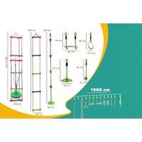 10Pc Obstacle Course Kit For Kids With Slackline Kit, Monkey Bars & More