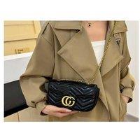 Gucci-Inspired Gold Chain Shoulder Bag For Women
