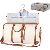 Water-Resistant Garment Bag Pu Leather Travel Duffle Bag
