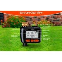 Automatic Garden Watering Timer - Battery-Powered, Waterproof, Child Lock, Adjustable Flow