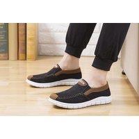 Unisex Navy Men'S Casual Canvas Slip-On Loafers - Lightweight, Breathable, Easy Fit (Uk 5.5-12.5)