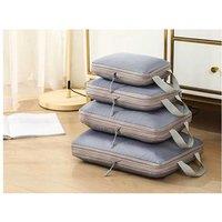 4Pcs Compression Packing Bags - Space-Saving Travel Organizers!