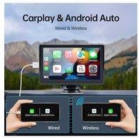 7-Inch Wireless Carplay Display With Ahd Backup Camera