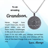 Stainless Steel Tree Of Life Pendant Necklace For Grandson - Personalised, Hypoallergenic Gift
