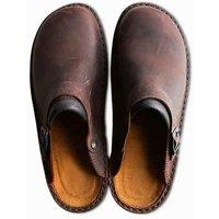 Men'S Faux Leather Slip-On Clogs - Birkenstock Inspired, Smart-Casual Comfort Footwear