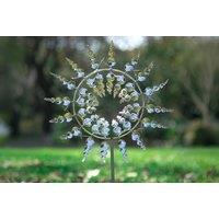 3D Stainless Steel Windmill Garden Ornament - Weather-Resistant Outdoor Decor