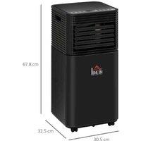4-In-1 Portable Air Conditioner Remote Led Timer, Black