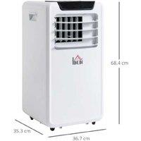 10000Btu Portable Ac Cooling Dehumidifier Led Timer White