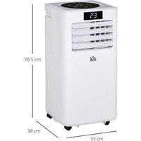 Portable Ac Cooling Dehumidifier Led Bedroom Timer White