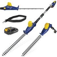 Skotek Cordless Electric Hedge Trimmer 20V With Telescopic Extendable Pole & Pivoting Head