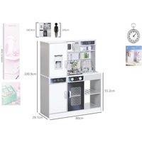 Kids' Kitchen Playset With Sounds, Lights, Running Water & More - White