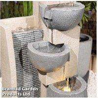 Cascading Water Feature with LED Light - Elegant Garden Ornament