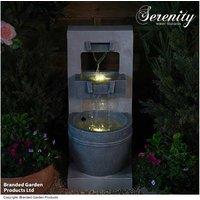 Cascading Bowl Led Water Feature - Elegant Garden Ornament