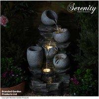 River Rock Cascading Pots Garden Ornament