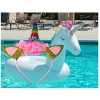 1 To 3 Unicorn Headbands, Silver Gold Rainbow, Glitter Horn, Cute