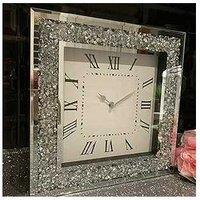 Extra Large Loose Diamante Wall Clock Elegant Luxury
