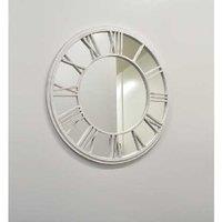 White Brushed Grey Round Roman Numeral Clock Style Frame