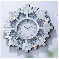 Crushed Jewel Round 60Cm Sunburst Office Wall Clock