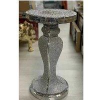 Crystal Mirrored End Table - Large 40X60Cm Sparkly Living Room Accent