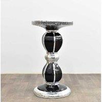 Large Italian Mirrored Crystal End Table - Contemporary Glass Side Table, 40X60Cm, Space-Saving Living Room Accent