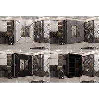 Florence Sliding Door Mirror Wardrobe - MDF Chipboard, Space-Saving Storage, Modern Bedroom, 4 Sizes, 3 Colours