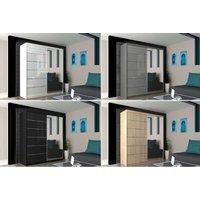Seville High Gloss Sliding Door Wardrobe - Soft-Close, Ample Storage, 3 Sizes, 3 Colours