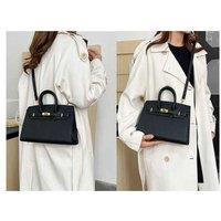 Unisex White Designer Inspired Ired Lock Crossbody Satchel Bag