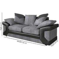 Modern Chenille Fabric Corner Sofa & 3+2 Seater Set - Space-Saving, Scatter Cushions, Black/Grey Or Beige/Brown