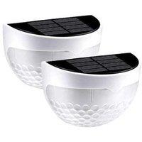 2Pcs Solar Led Fence Lights - Weatherproof