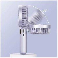Digital Display Handheld Usb Fan - 5 Adjustable Speeds & Portable Design
