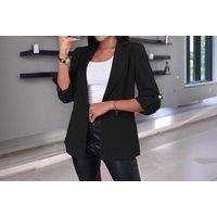 Pink Women's Lightweight Tailored Blazer Jacket - Breathable Polyester, Slim Fit, Classic Style