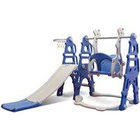 4-In-1 Kids Playset With Slide, Swing, Stairs And Hoop - 1-3 Years Of Age!