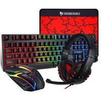 4Pcs Gaming Combo - 104 Keys Led Keyboard Mouse Headset & Pad!
