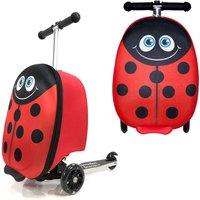 Kids 2-in-1 Ride-On Scooter Suitcase - Lightweight, Spacious Cabin Luggage for Children (Robot, Unicorn, Llama, Monster, Ladybug)