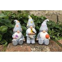 Rustic Resin Gnome Garden Ornament Set - 3-Piece Outdoor Decor