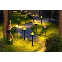 Solar LED Crystal Path Light - Weatherproof Outdoor Accent, Natural Stone