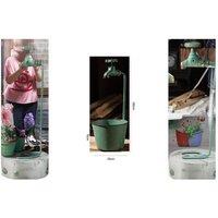 Antique Wrought Iron Faucet Flower Planter - Rustic Garden Pot