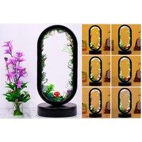 Oval-Shape Natural Crystal Raw Stone Forest-Themed Lamp - 5 Options!