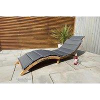 Acacia Morgan Reclining Sun Lounger With Weather-Resistant Cushion