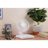 6-Inch Wireless Charging Desktop Fan - 3-Speed Quiet Cooling, Foldable & Night Light